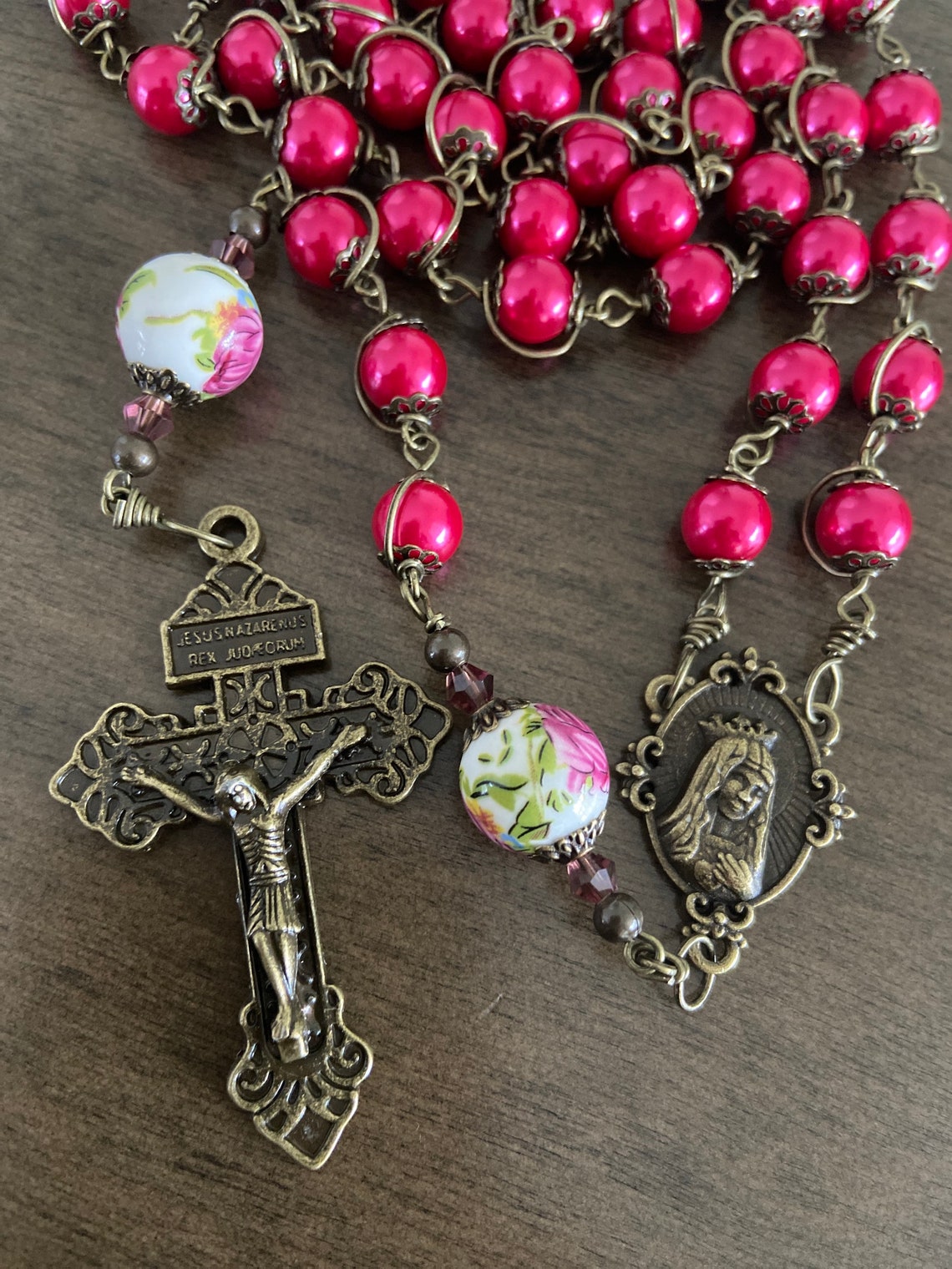 Immaculate Heart of Mary Rosary, Unbreakable Catholic Rosary - Handmade ...