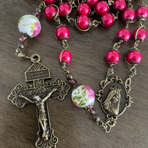 Immaculate Heart of Mary Rosary, Unbreakable Catholic Rosary - Handmade ...
