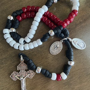 Divine Mercy/Holy Spirit Rosary, Durable paracord Rosary | Handmade