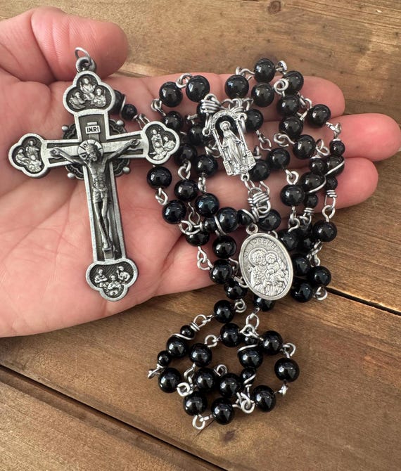St. Joseph Catholic Rosary- Stainless Steel Rosary, Heavy Duty Large rosary handmade