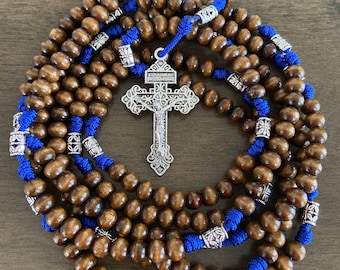 15 or 20 decade Catholic Rosary, wooden beads Rosary | Handmade