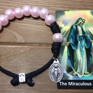 Miraculous rosary Bracelet - single Decade Catholic Rosary ~Women Rosary Bracelet ~ paracord Rosary | Handmade