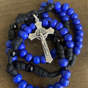 Catholic Rosary, St. Benedict Rosary, Durable paracord Rosary | Handmade