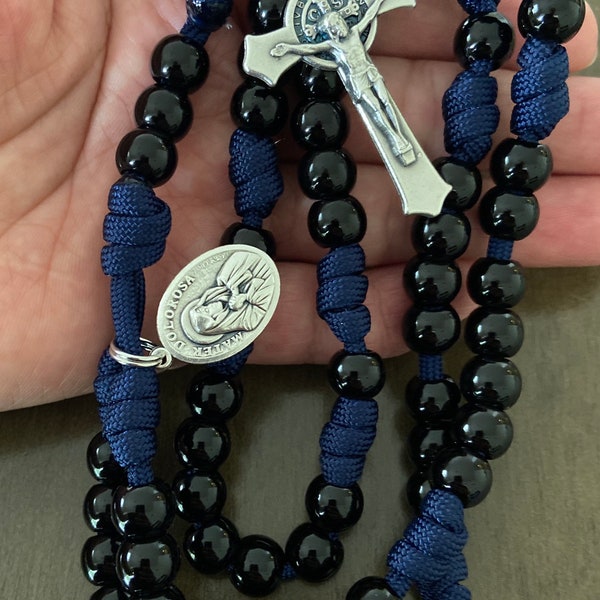 Seven Sorrows Of Mary Catholic Chaplet, Durable paracord Rosary | Handmade