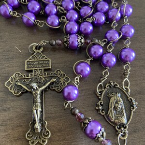 Sacred Heart of Mary Rosary, Unbreakable Catholic Rosary - Handmade - Etsy