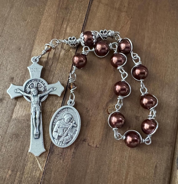 St. Francis of Assisi single Decade Catholic Rosary, Unbreakable Rosary | Handmade