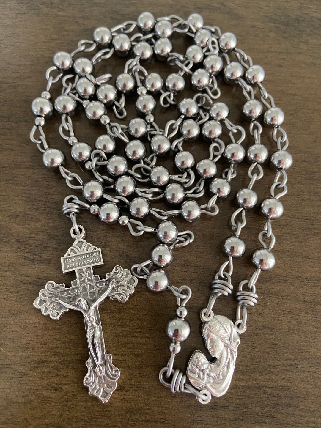 Catholic Rosary Stainless Steel Rosary Handmade Etsy