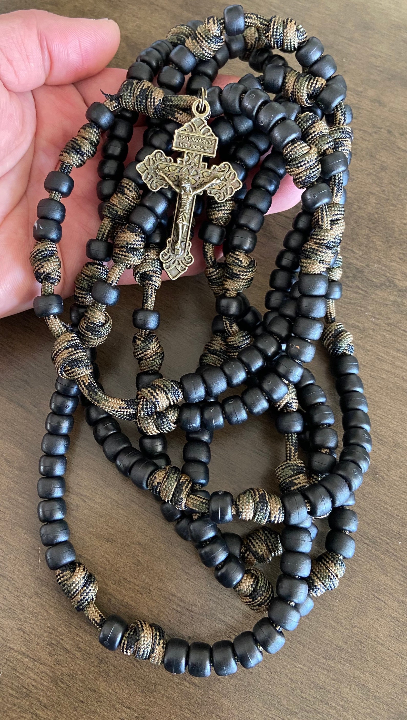 15 or 20 Decade Catholic Rosary Black Matte Beads Rosary Etsy