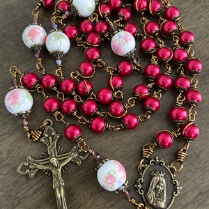 Immaculate Heart Of Mary Rosary, unbreakable Catholic Rosary - handmade