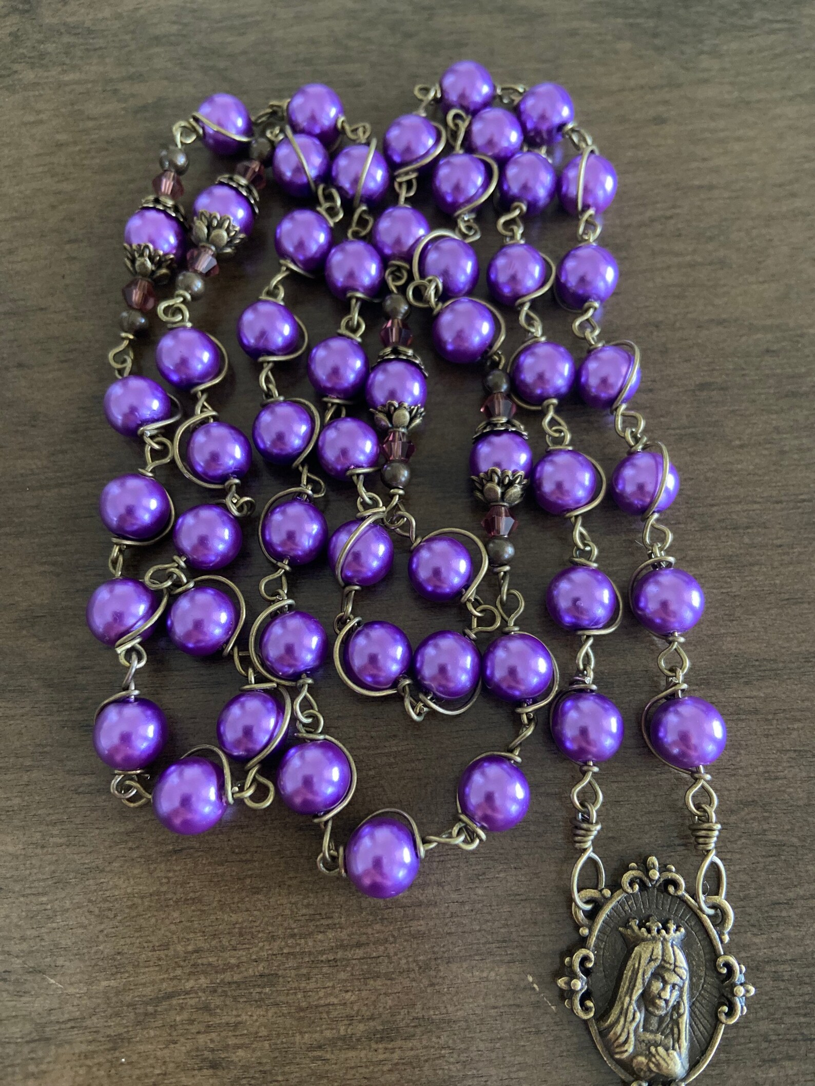 Sacred Heart of Mary Rosary, Unbreakable Catholic Rosary - Handmade - Etsy