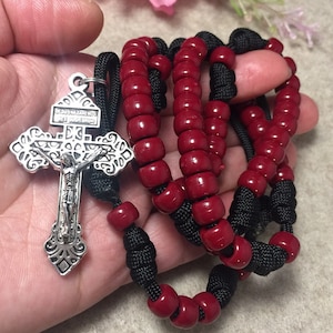 Catholic Rosary, Durable Rosary, paracord Rosary | Handmade
