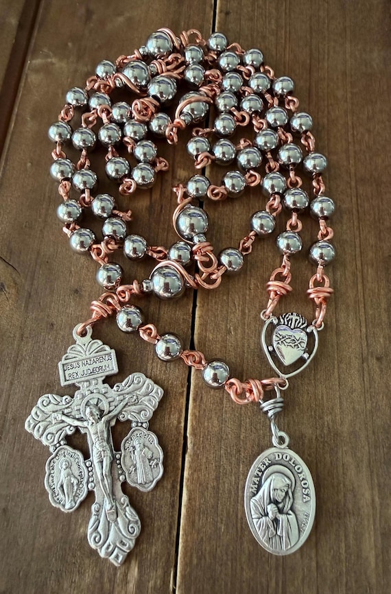 Our Lady of Sorrows Chaplet, Unbreakable Chaplet, Stainless Steel Beads Handmade