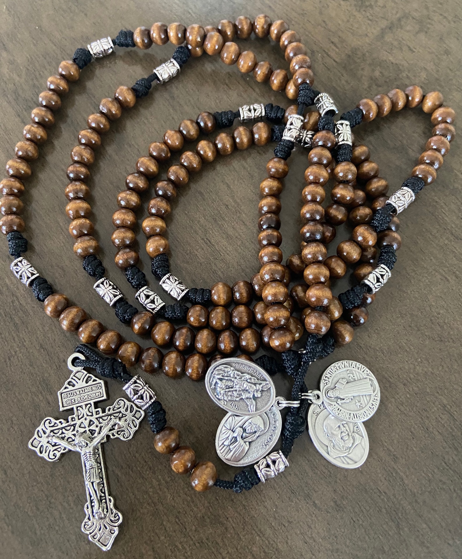 15 or 20 Decade Catholic Rosary Four St. Medals Rosary Etsy