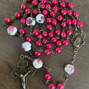 Immaculate Heart of Mary Rosary, Unbreakable Catholic Rosary - Handmade ...