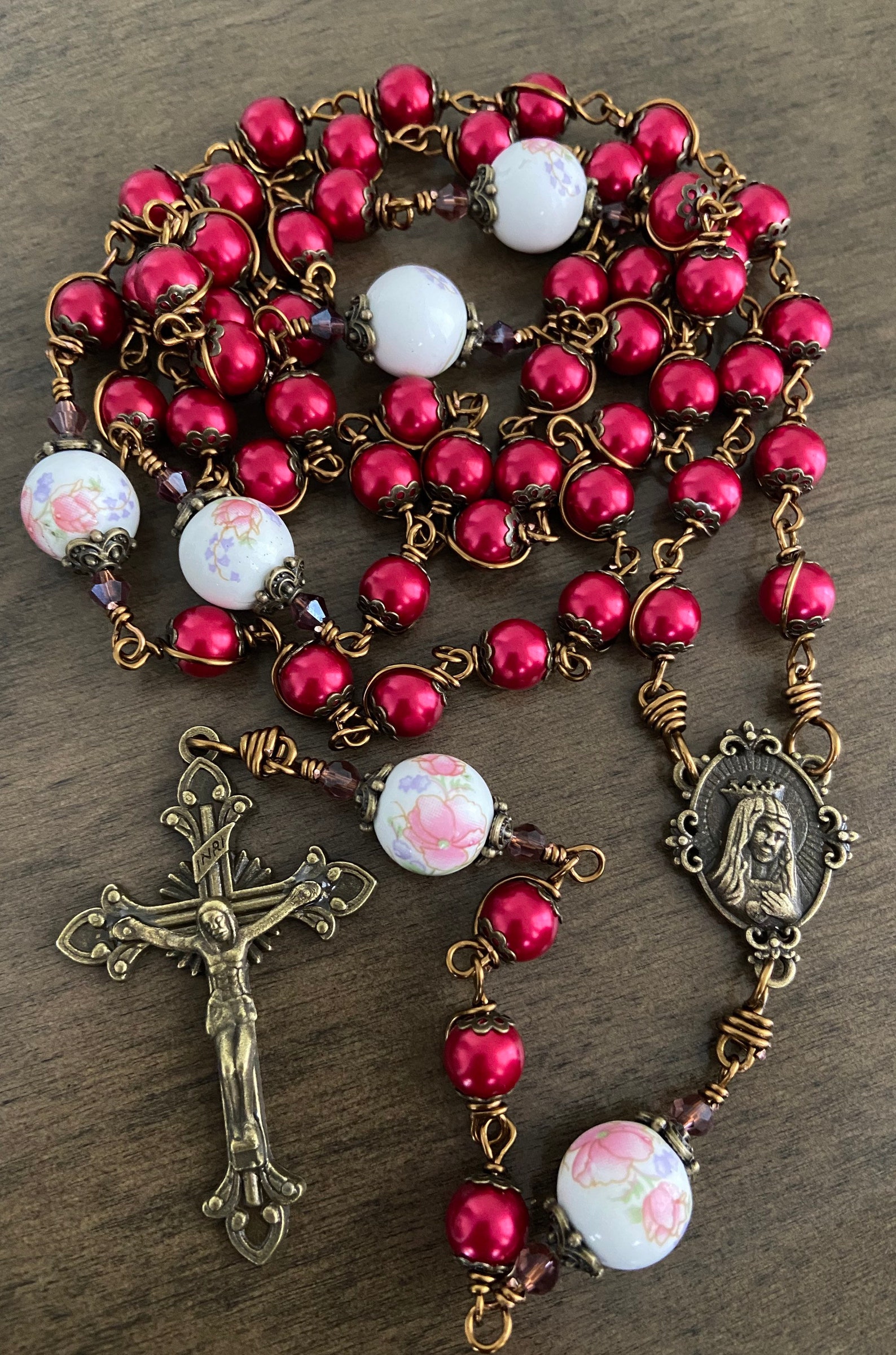 Immaculate Heart of Mary Rosary, Unbreakable Catholic Rosary - Handmade ...
