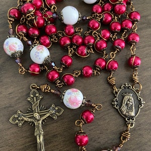 Immaculate Heart of Mary Rosary, Unbreakable Catholic Rosary - Handmade ...