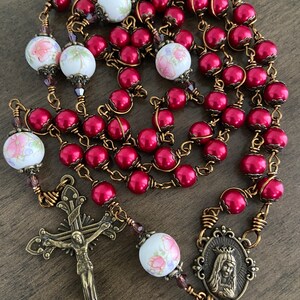 Immaculate Heart of Mary Rosary, Unbreakable Catholic Rosary - Handmade ...