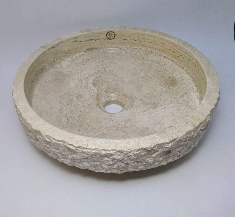 Luxurious 16 Round Marble Bathroom Vessel Sink Etsy