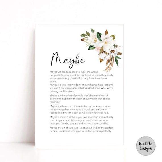 Custom Text Print | Custom Framed Print | Personalised Quote Print | Wedding Speech Print