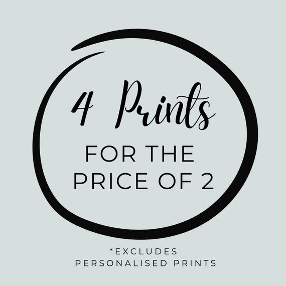 Wall Art Prints, Quote Prints, 4 for the price of 2