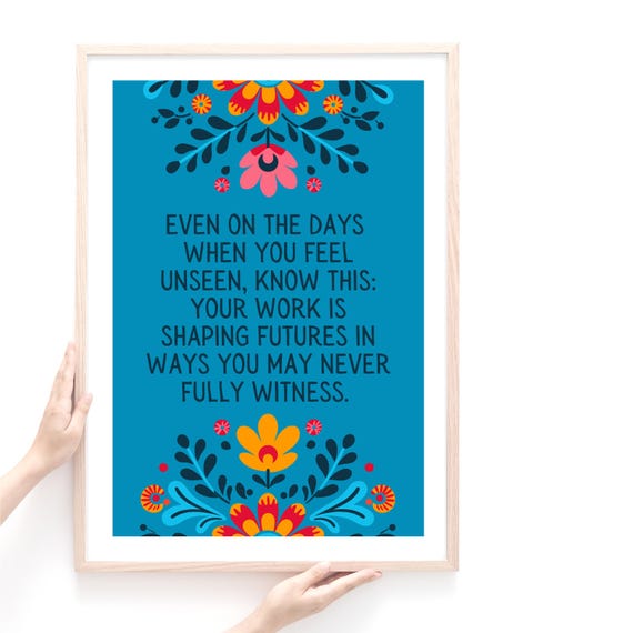 Colourful Relaxation Quote Print | Floral Art Print