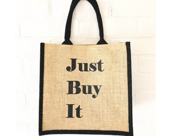 Jute Shopping Bag, Reusable Bag, Burlap Grocery Bag