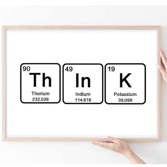 Lab Poster Print, Scientist Gift Ideas, Inspire Quote, Chemical Element Art