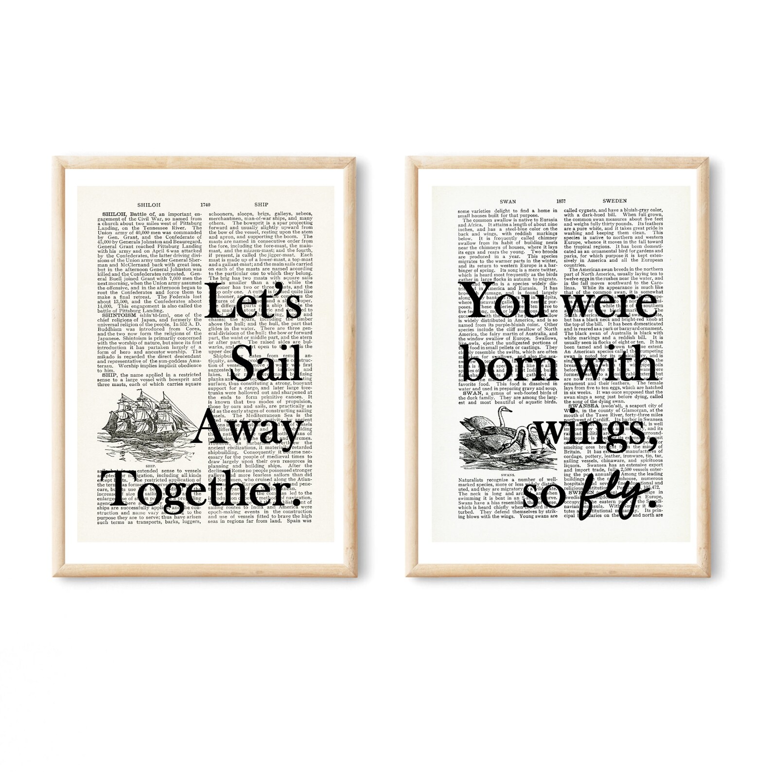 Sailing Quote Print Lets Sail Away Together Etsy