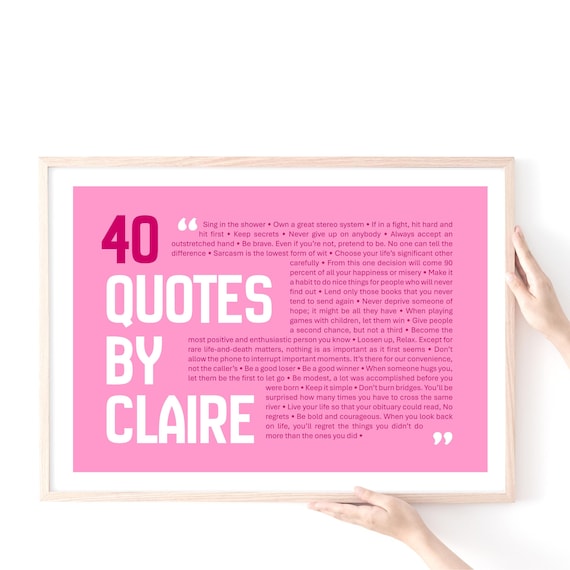 Personalised Birthday Gift Custom Quote Print, Made For ANY name and birthday