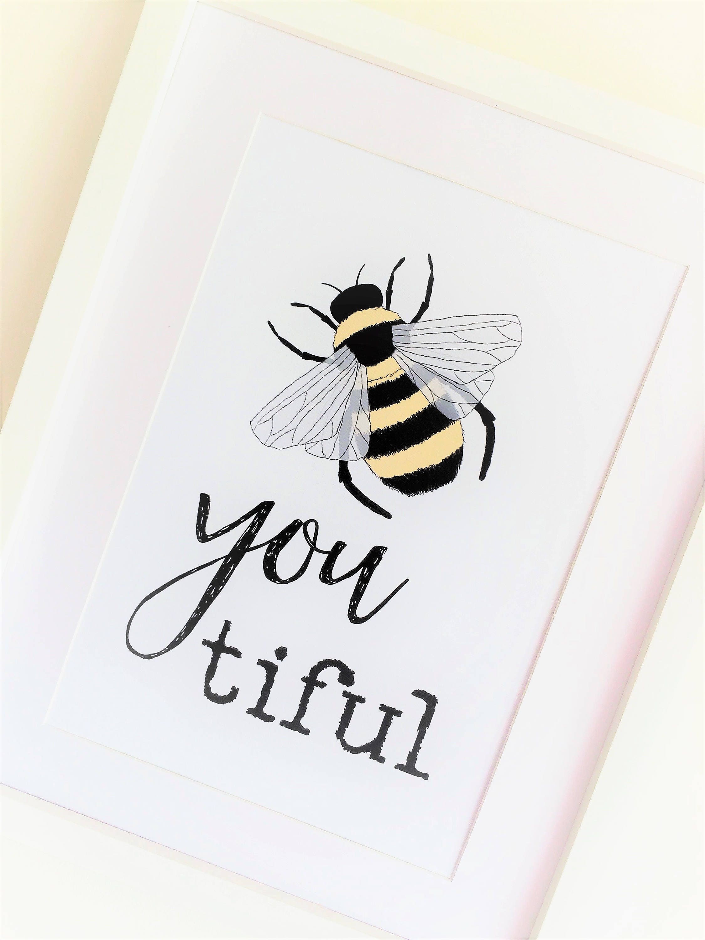 Bumble Bee Print, Beautiful Quote, Insect Art, Manchester Bee Print