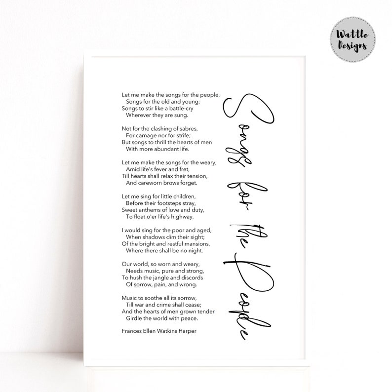 Any Custom Text Print Custom Poem Print Song Lyric Print Etsy