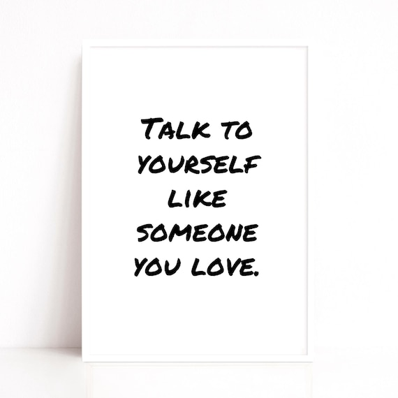 Self Love Quote Poster, Positive Body Image Inspirational Quote Print