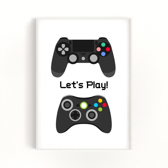 Boys Bedroom Decor Gaming Poster Playroom Wall Decor Games Room Wall Art Teenage Boy Gift