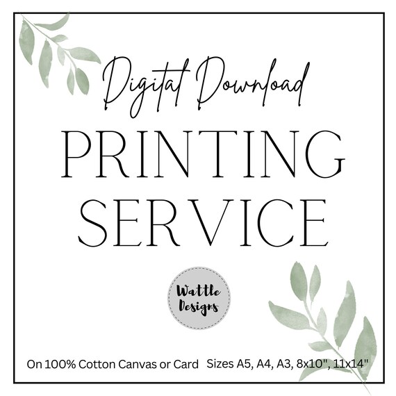 Printing Service for Digital Download | Poster Printing A5 A4 A3 | Printable Art Printing
