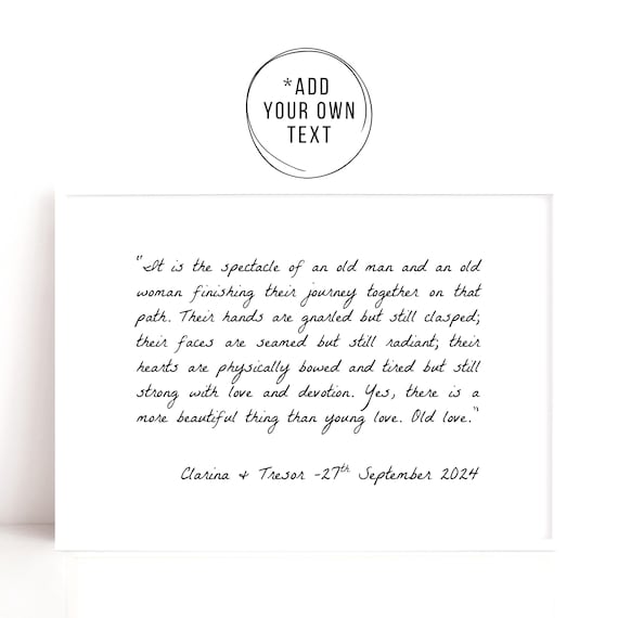 Custom Speech Print | Personalised Poem, Vows, Eulogy, Love Letter Art