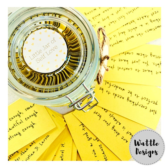 Wellbeing Gift Idea, Anxiety Support, Little Jar of Quotes, Daily Motivation, Encouragement Quotes
