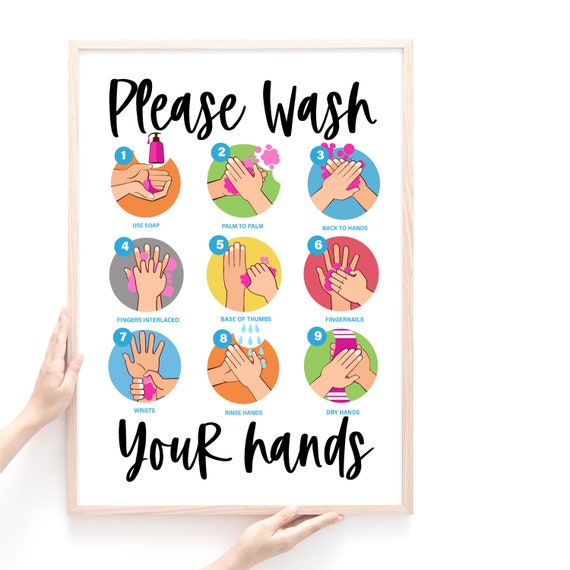 Hand Washing Posters For Kids