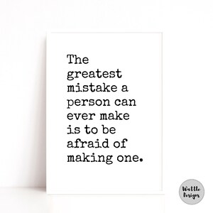 Inspirational Quote | Kids Room Print | Mistakes Quote Print