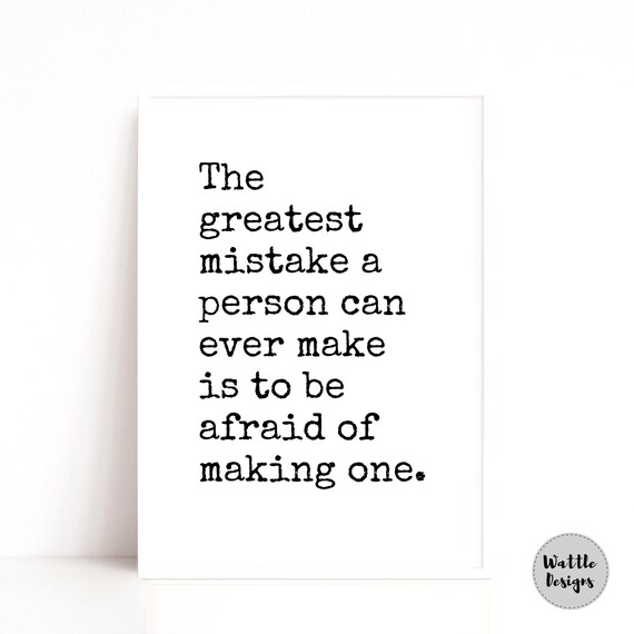 Inspirational Kids Quote | Classroom Poster Print | Making Mistakes Quote Print