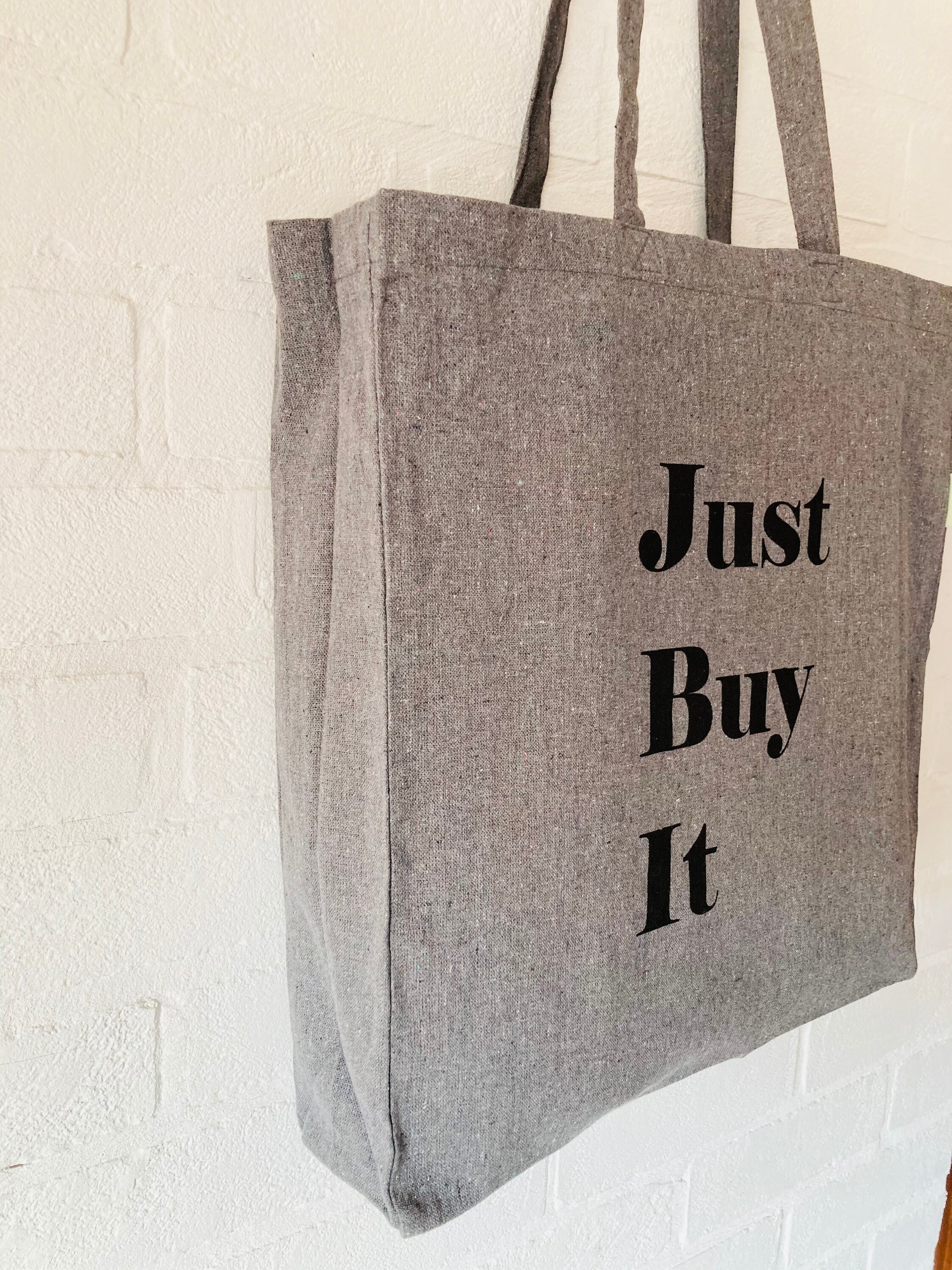 Grey Tote Bag Shopping Bag Recycled Cotton Bag Reusable Etsy