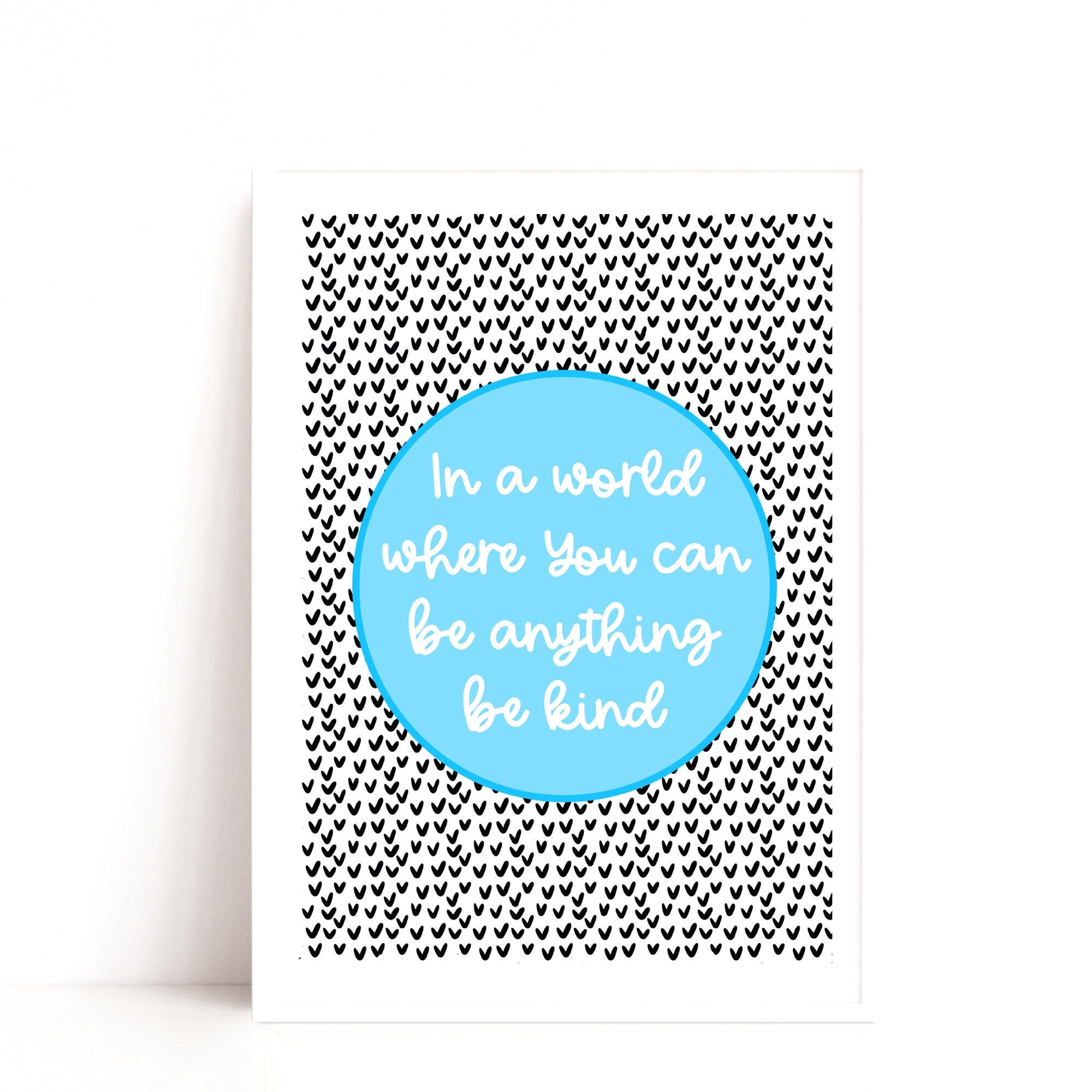 Kindness Quote, Wall Art, Colourful Wall Print, Quote Print