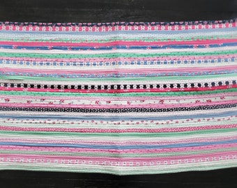 Handmade Jellyroll Rug / made with Guest Room fabrics