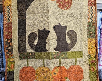 Squirrel Squirrel Wall Hanging Quilt