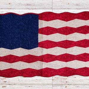 Large Tumbling Glory Flag Quilt