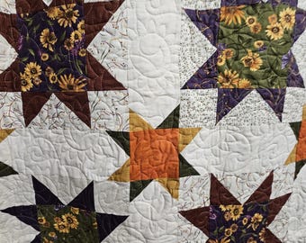Sunflower Stars Handmade Quilt