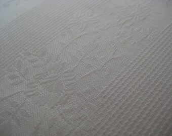 COTTON SHIRTING - Cream Floral Stripe