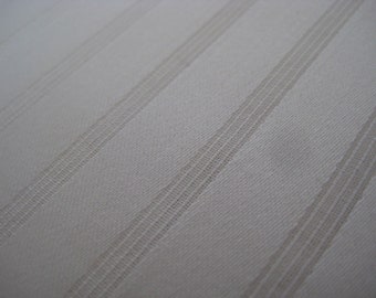 COTTON - White Dobby Stripe