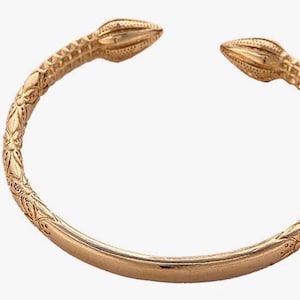 1 Pair (2) Large Heavy 14k Caribbean Bangles