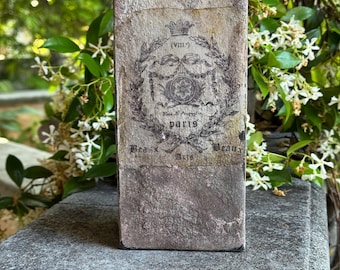 Distressed Upcycled Vase, Vintage French Pottery Look, Shabby Chic Decor