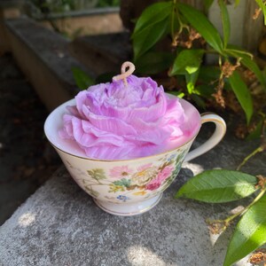 Teacup Pink Peonies Candles, Lilly sent, gorgeous, perfect gift